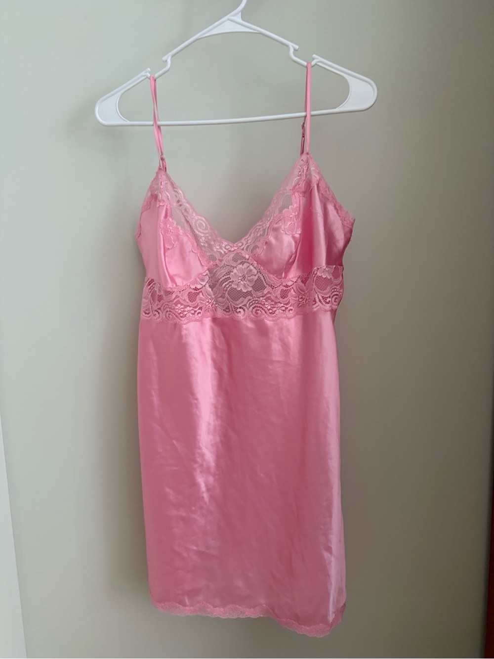 Vintage Pink Lace Slip Dress
